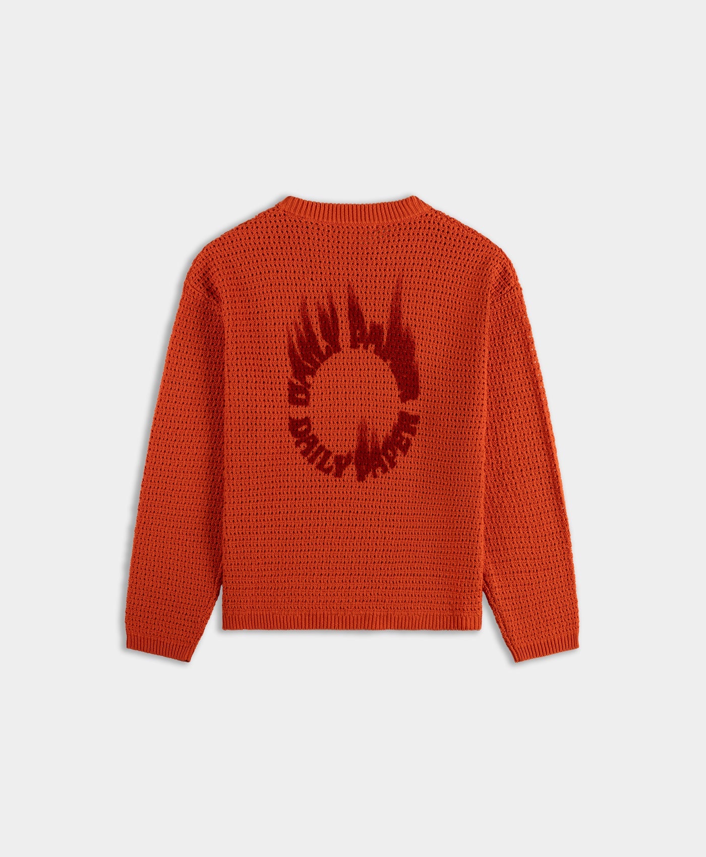 Red Clay Crochet Sweater