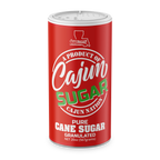 Cajun Nation CAJUN SUGAR 100% Pure Cane Sugar - White Sugar 20oz Canister, Natural Sugar for Coffee, Tea, Baking - Sugarcane Sweetness - The Sweet is Right - Geaux Get The Red Can!