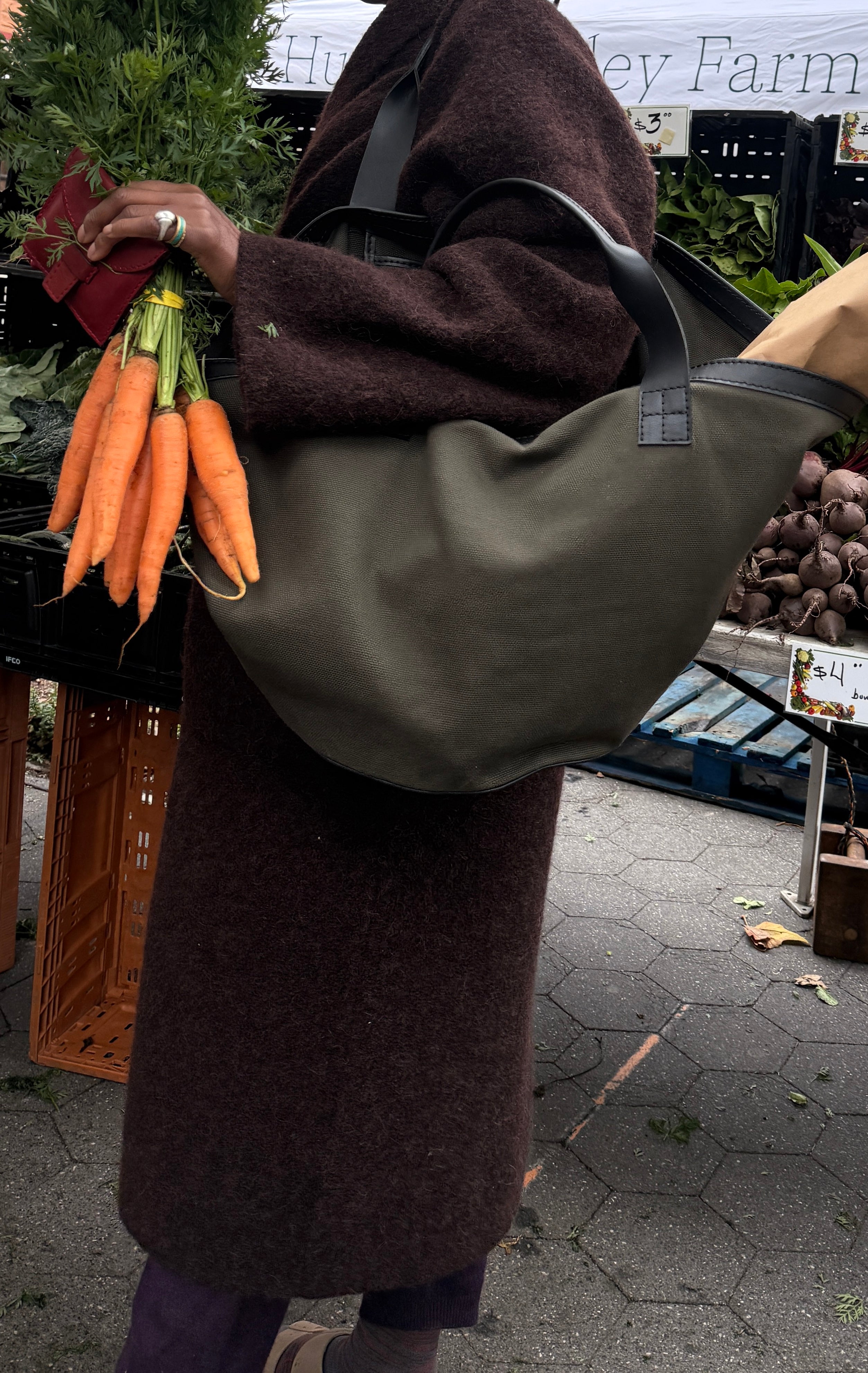 CarryAll in Pine Canvas with Vegan Trim