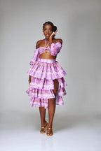Vibrant African-Inspired Tiered Skirt