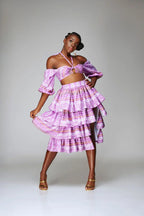 Vibrant African-Inspired Tiered Skirt