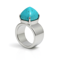 Lilly Ring | Sugarloaf Turquoise in White Rhodium