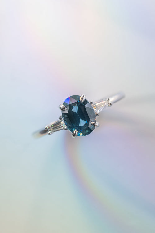 1.81ct Zara Oval Blue Sapphire & Diamond Engagement Ring