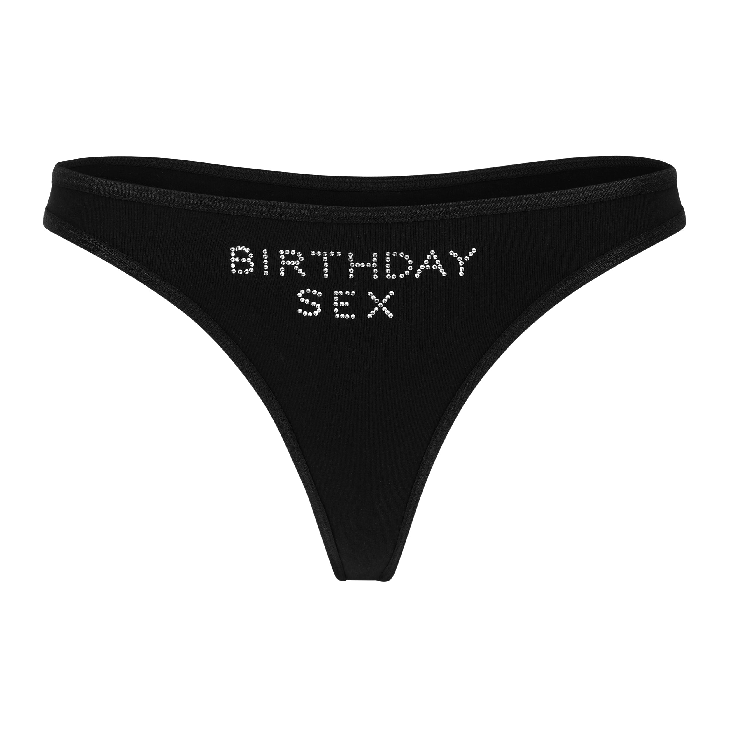 "BIRTHDAY SEX" Thong | Black