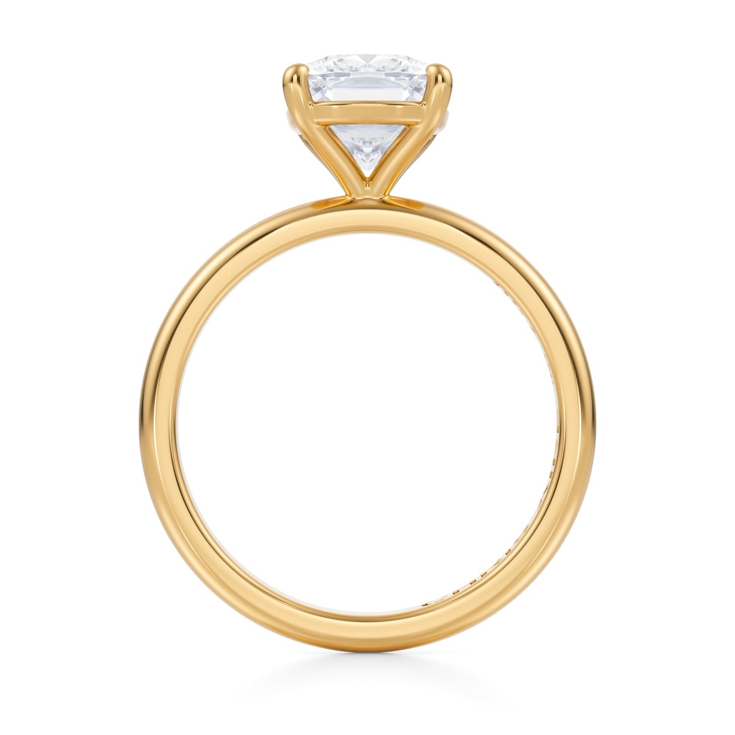 Three-Carat Cushion Brilliant Cut Diamond Solitaire Engagement Ring