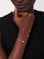 14kt Diamond Evil Eye Chain Bracelet