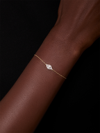 14kt Diamond Evil Eye Chain Bracelet