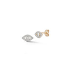14kt Diamond Evil Eye Studs