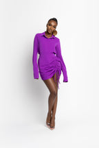 NEON PURPLE ESTA button up shirt