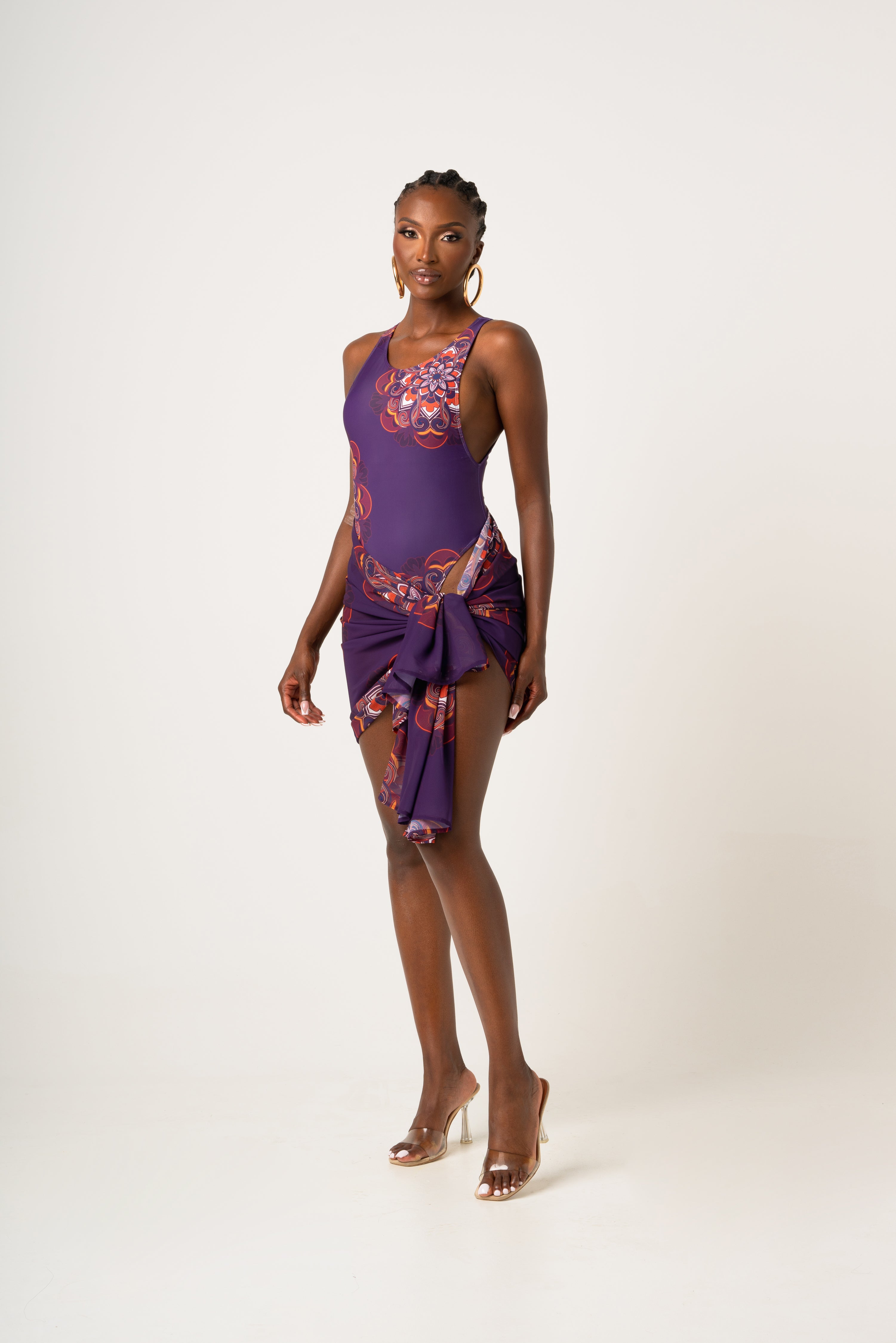 ENANG PURPLE CHIFFON SCARF