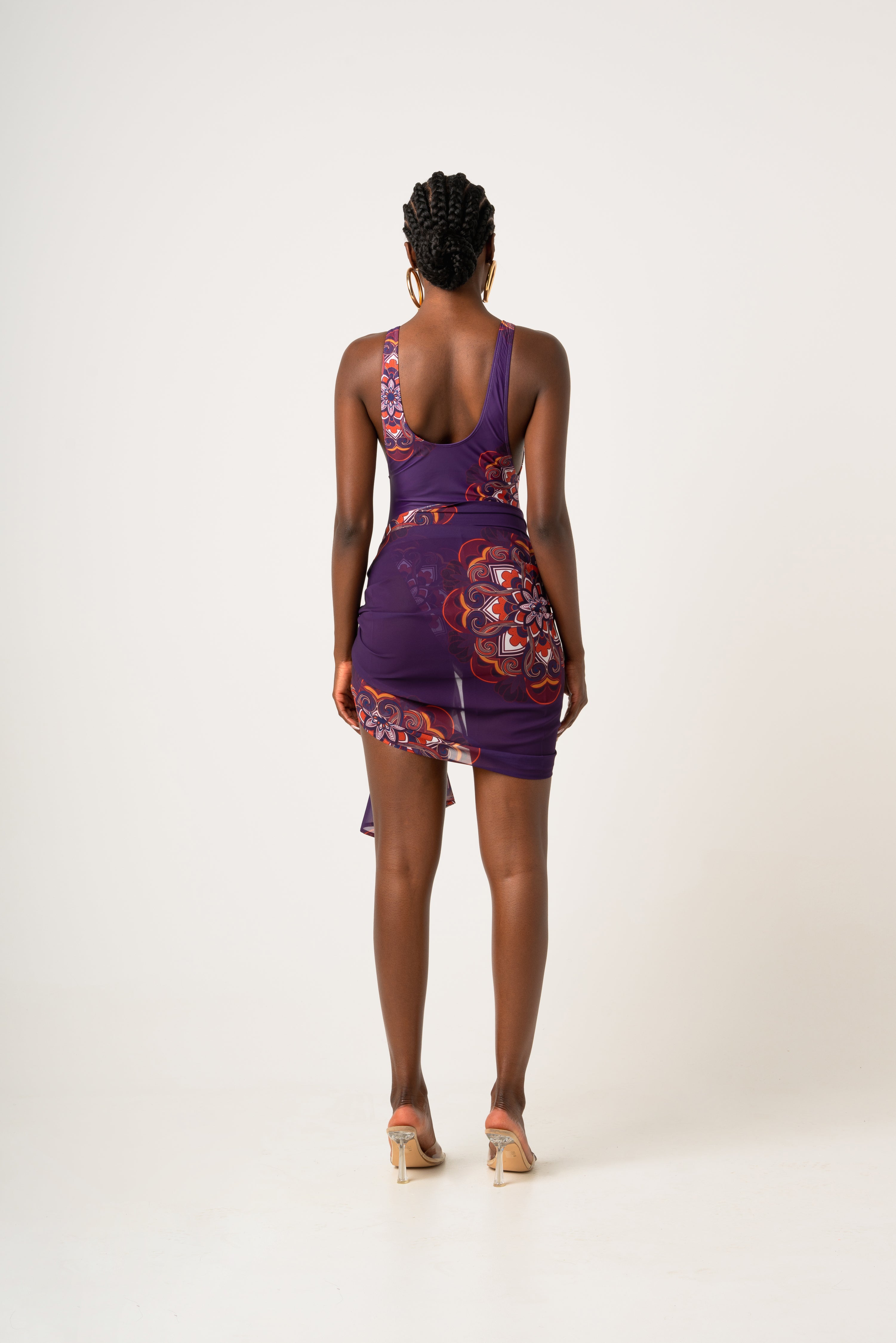 ENANG PURPLE CHIFFON SCARF