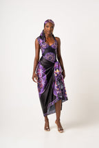 ENANG BLACK XL SILK SCARF