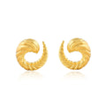 Large Seaswept Swirl Shell Earrings