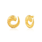 Large Seaswept Swirl Shell Earrings
