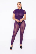 Purple Zoey Sheer Pants