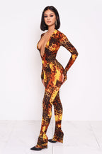 Phoenix Leopard Deep V Bodysuit
