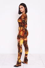 Phoenix Leopard Deep V Bodysuit