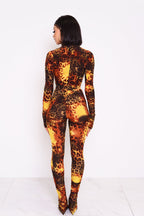 Phoenix Leopard Deep V Bodysuit