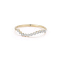 14kt Diamond Bezel Wave Ring