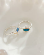 CALLISTO// opal + diamond arc ring