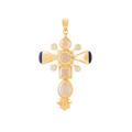 Dynasty VII Cross Pendant with Quartz and Lapis Necklace