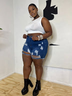 I'M SO TORN | Dark Wash Jean Shorts