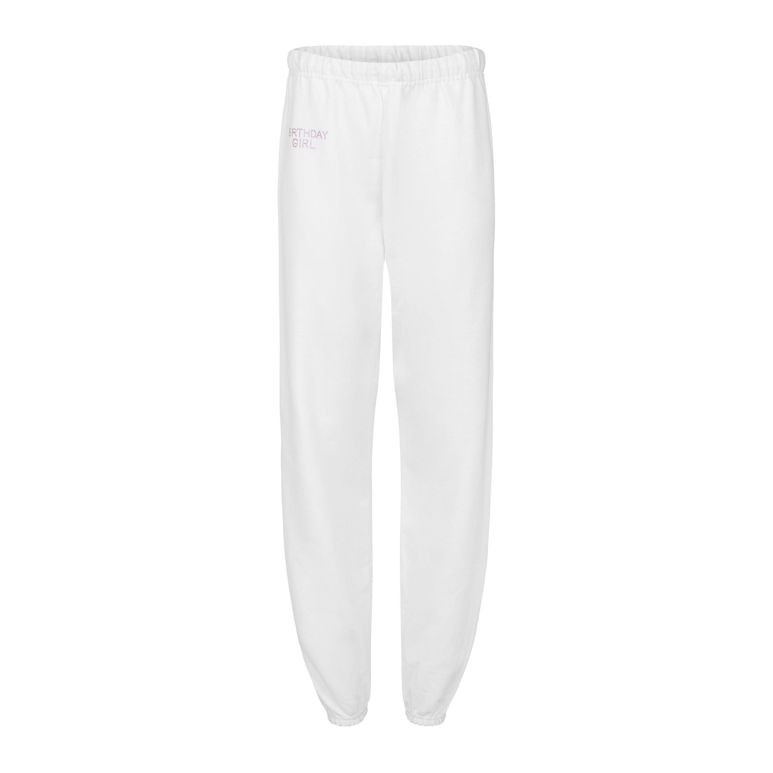 "BIRTHDAY GIRL" Sweatpants | White
