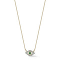 14kt Emerald Evil Eye Necklace