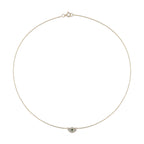 14kt Emerald Evil Eye Necklace