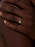 14kt Emerald Evil Eye Ring