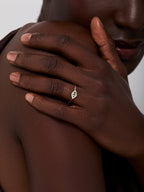 14kt Emerald Evil Eye Ring