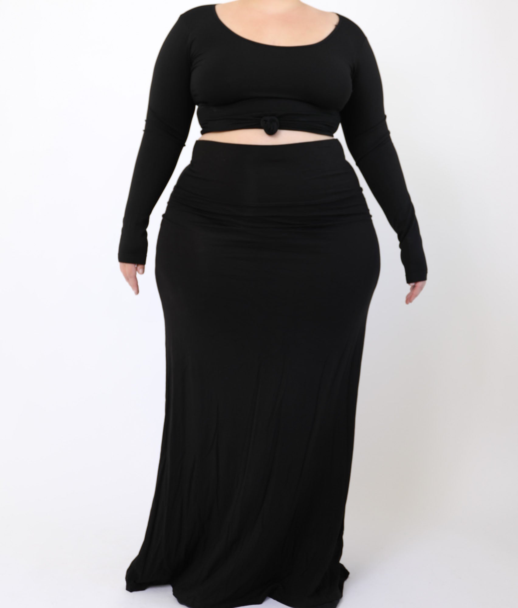 Stretch Maxi Skirt (charcoal)