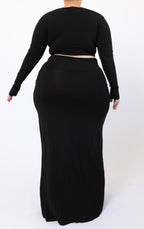 Stretch Maxi Skirt (black)