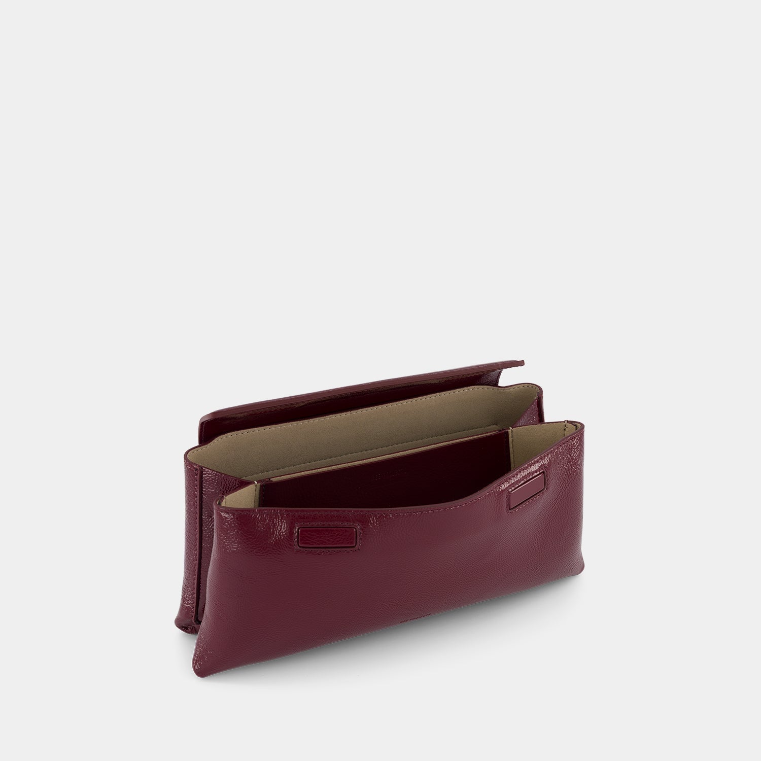 ELIEZE CLUTCH - NAPPA LAK - BURGUNDY