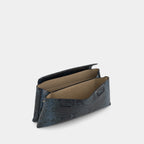 ELIEZE CLUTCH - PYTHON - BLUE BLACK