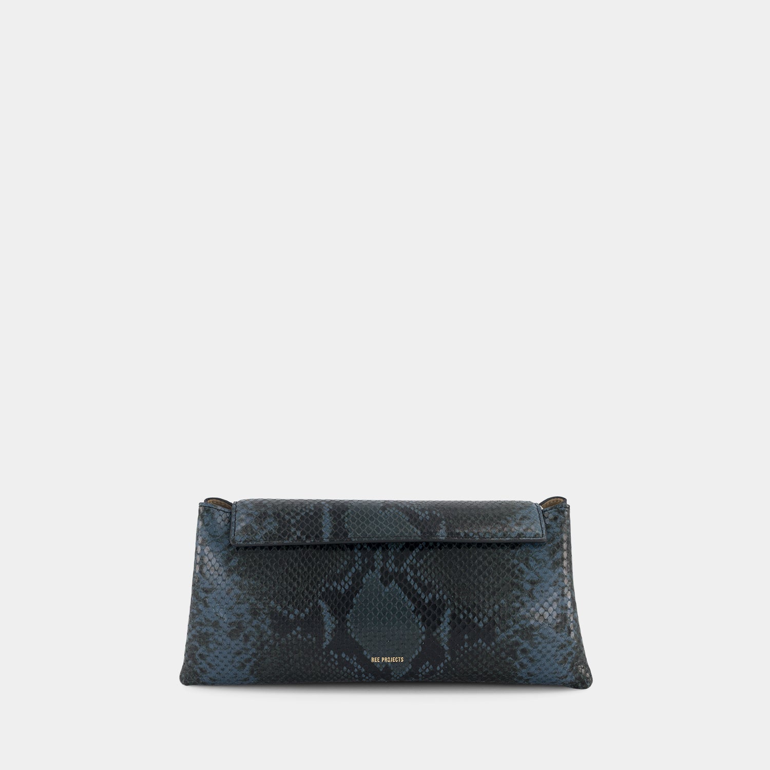 ELIEZE CLUTCH - PYTHON - BLUE BLACK