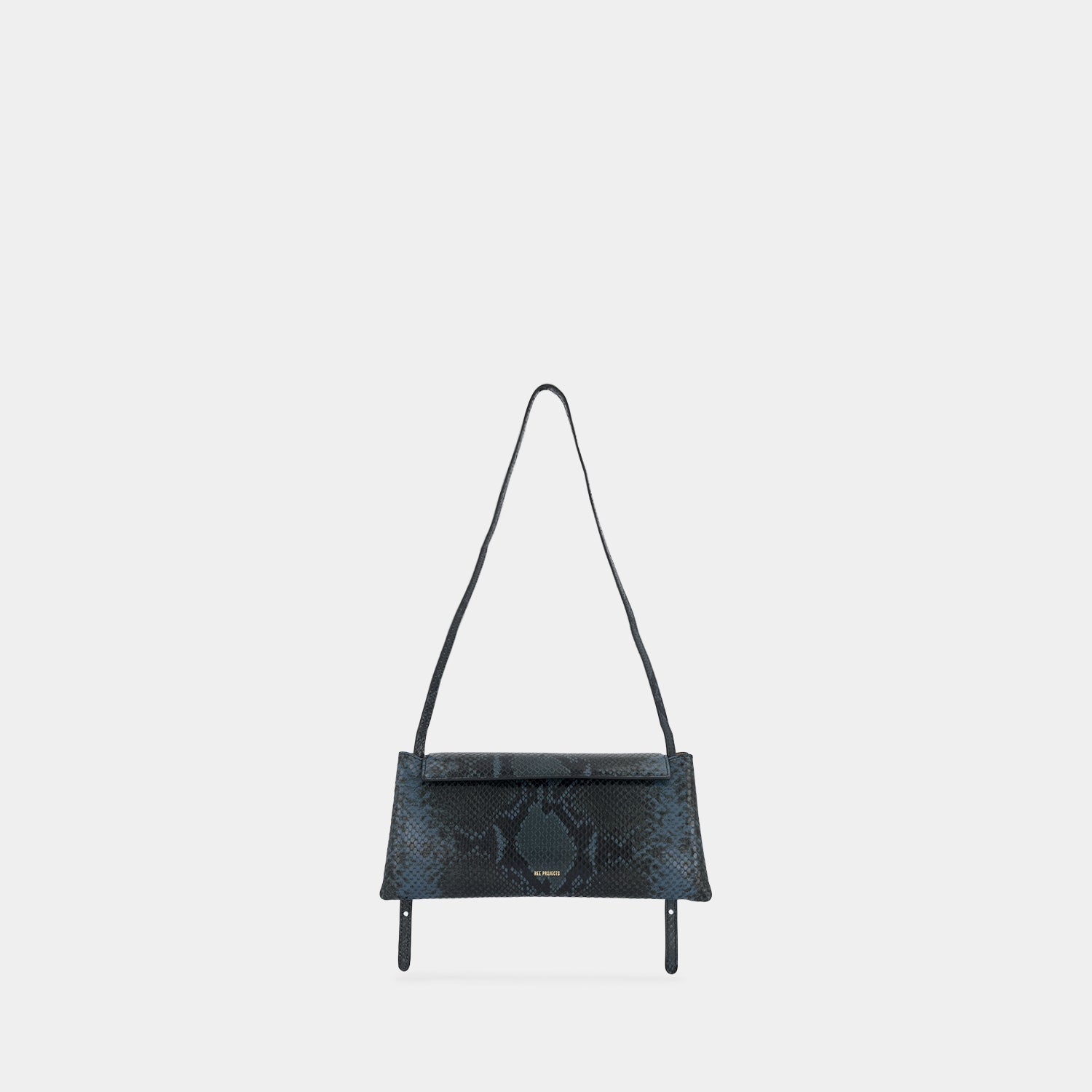 ELIEZE CLUTCH - PYTHON - BLUE BLACK