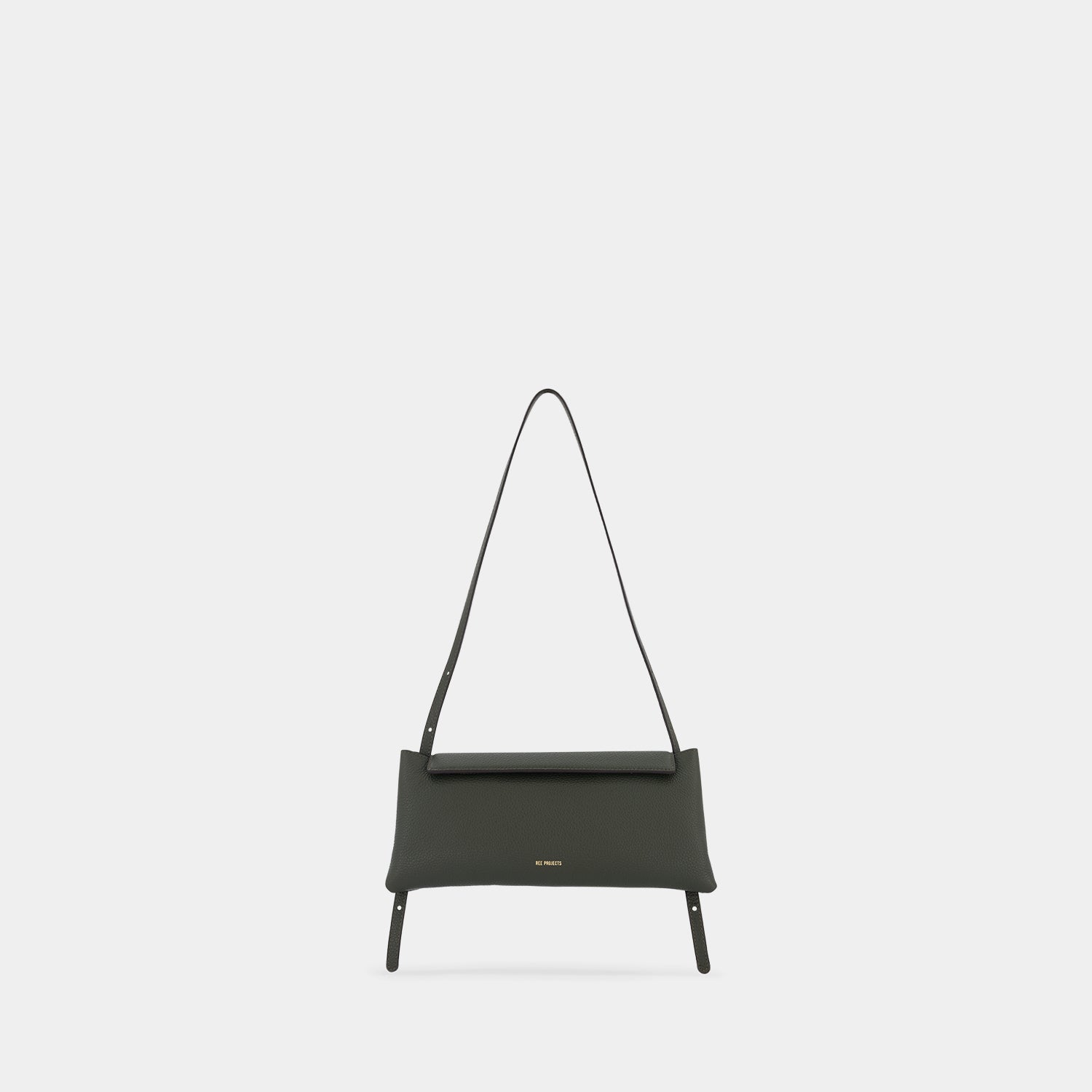 ELIEZE CLUTCH - PEBBLE GRAIN - DEEP MOSS