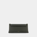 ELIEZE CLUTCH - PEBBLE GRAIN - DEEP MOSS