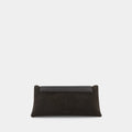ELIEZE CLUTCH - SUEDE SOFT CALF - EBONY