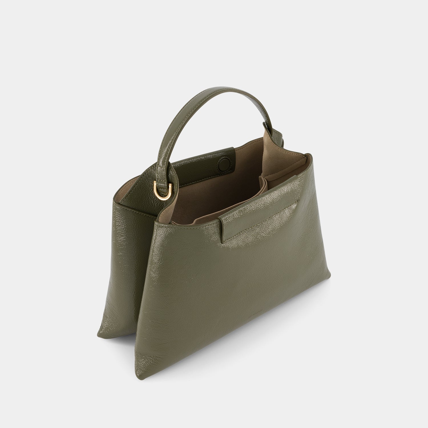 ELIEZE MEDIUM - NAPPA LAK - KHAKI GLOSS