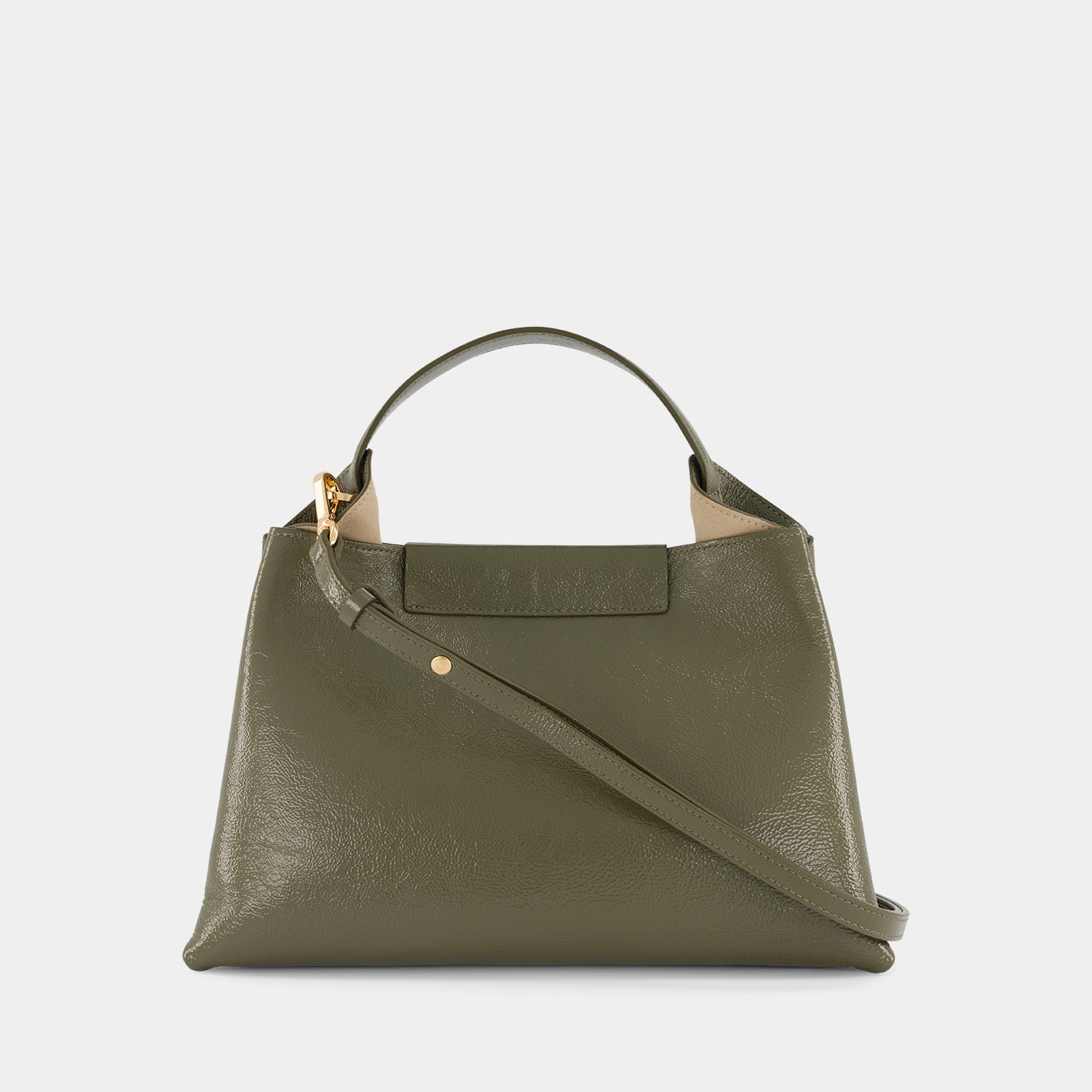 ELIEZE MEDIUM - NAPPA LAK - KHAKI GLOSS