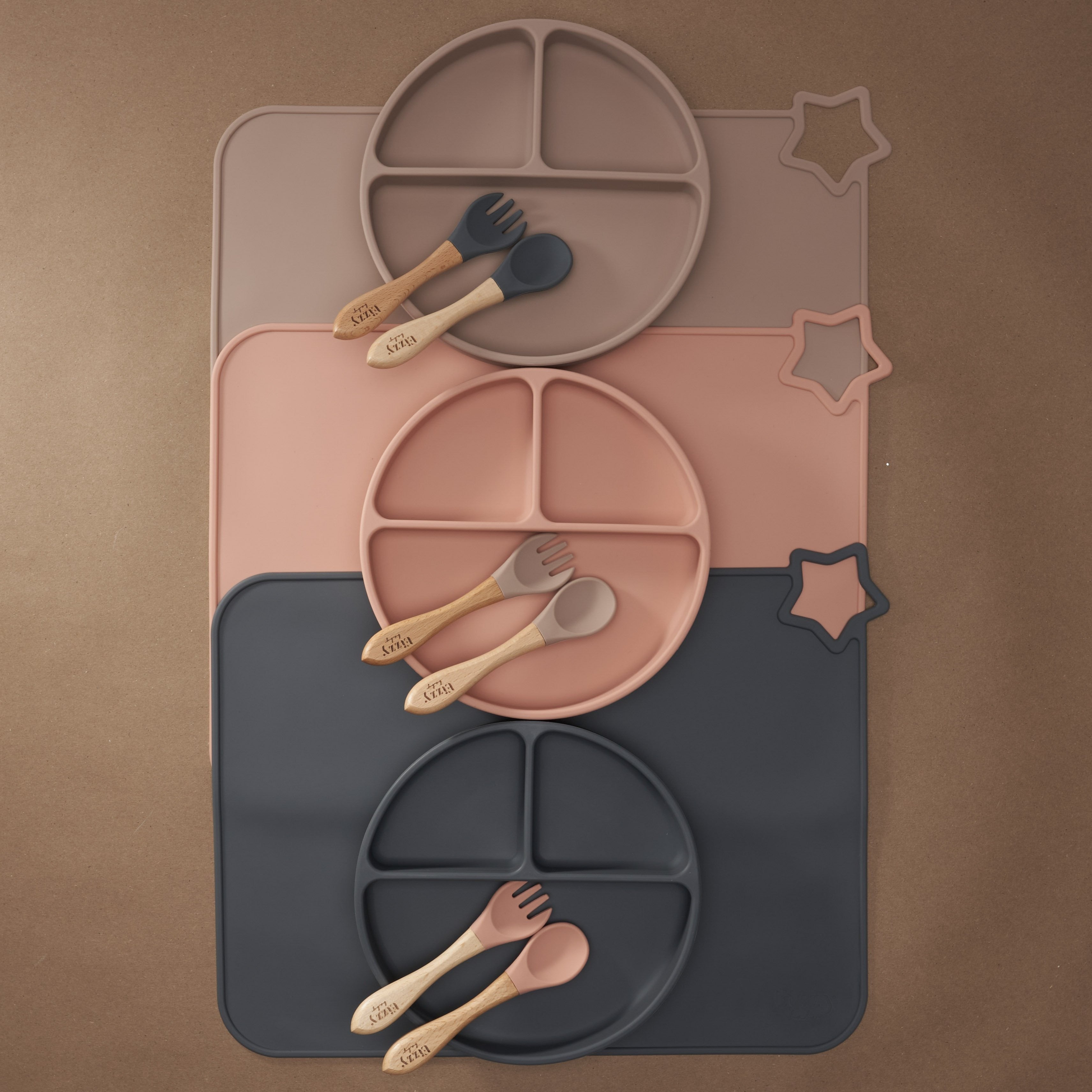 Bamboo Spoon and Fork Set (Muted Pink)