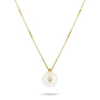 Everly Necklace, White Pearl