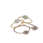 14kt Emerald Evil Eye Ring