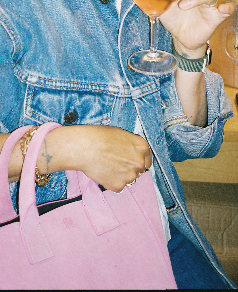 LITTLE FILIPPO BAG - PINK SUEDE