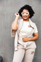 Fashion Made Me Do It Unisex Tee TAN/BROWN