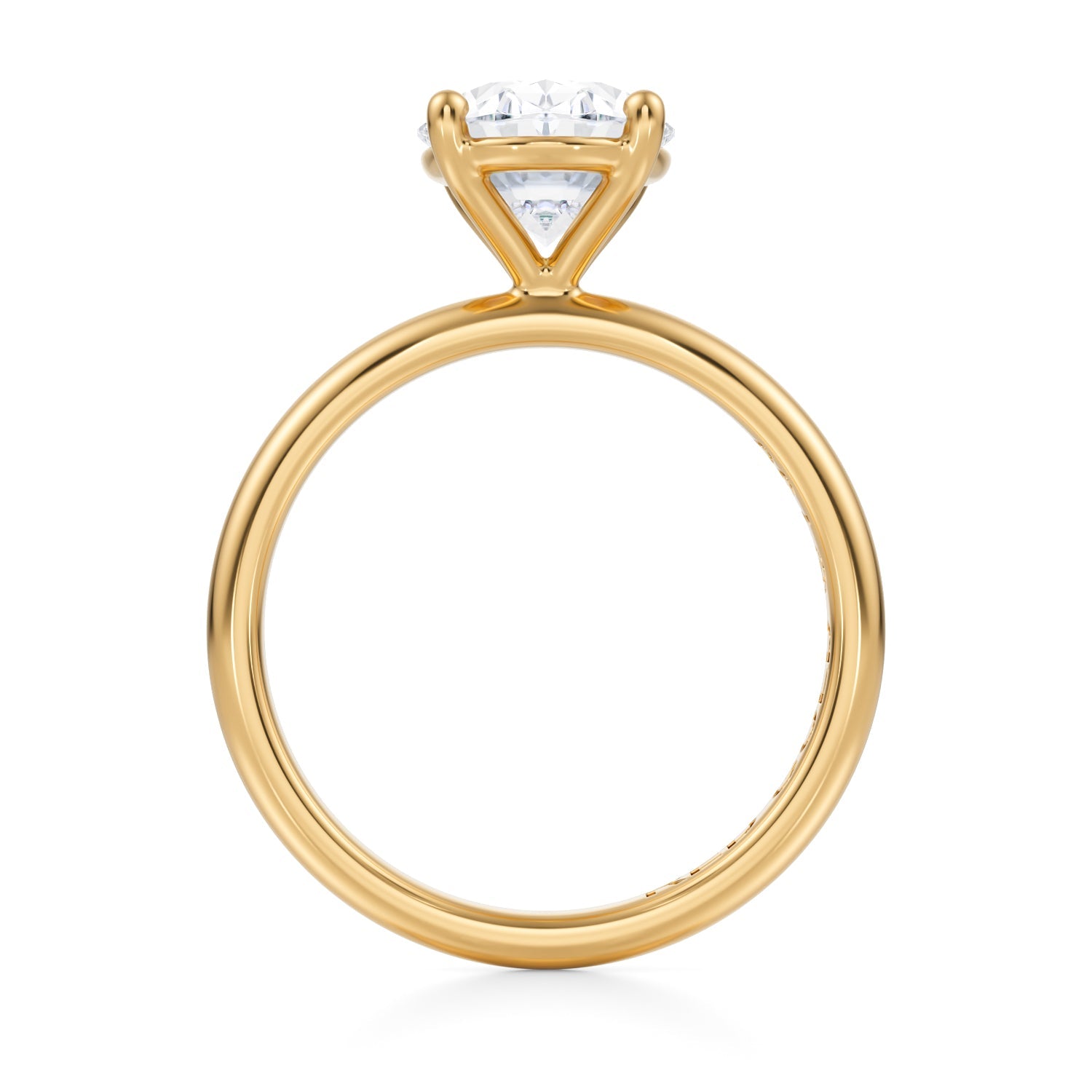 Three-Carat Oval Brilliant Diamond Solitaire Engagement Ring