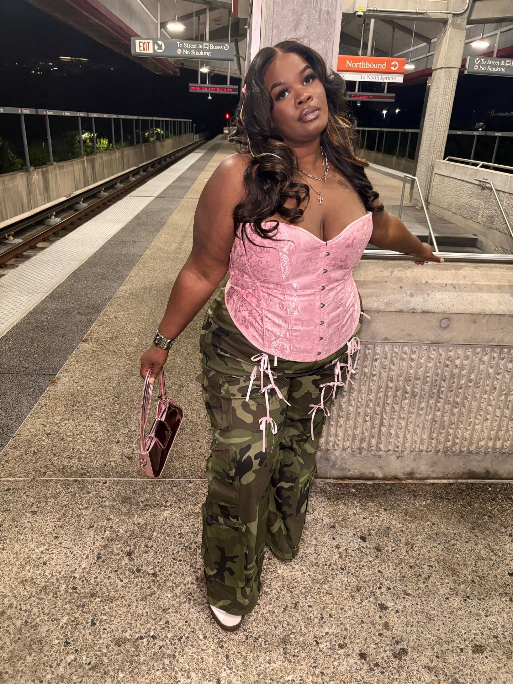 VK Pink Ribbon Cargo Pants