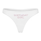 "BIRTHDAY GIRL" Thong | White